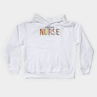 Office Nurse Leopard Print Registered RN Nursing Appreciation Kids Hoodie